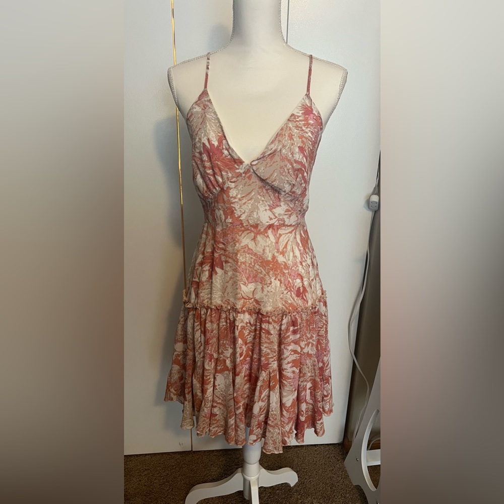 NWT Woven Pink mini summer dress, size L